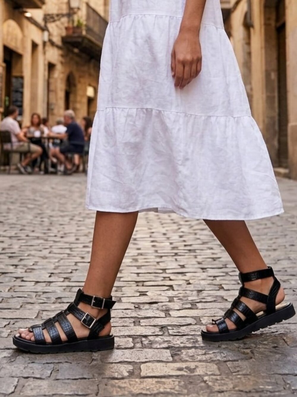 ALDO Faux Croc Chunky Gladiator Sandals